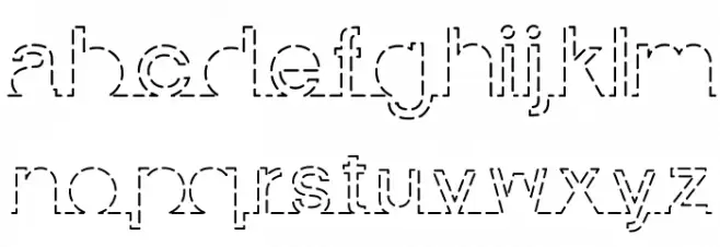 I am online with u Personal Use Only Dashed Schriftart Kleinbuchstaben
