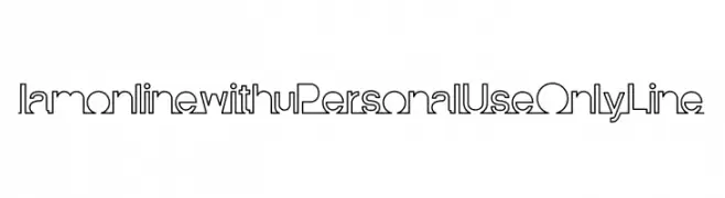I am online with u Personal Use Only Line  Frei Schriftart Herunterladen
