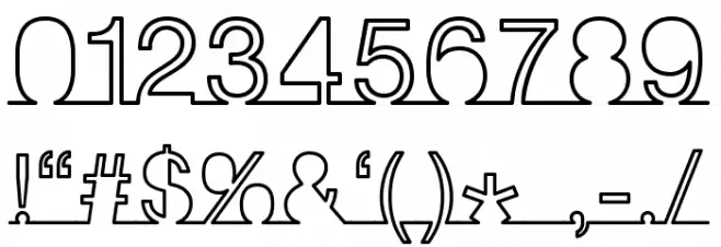 I am online with u Font OTHER CHARS