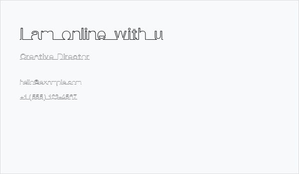 I am online with u Business Card