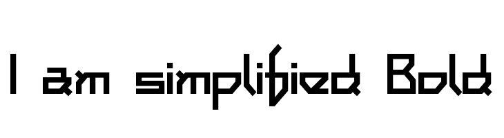I am simplified Bold  baixar fontes gratis