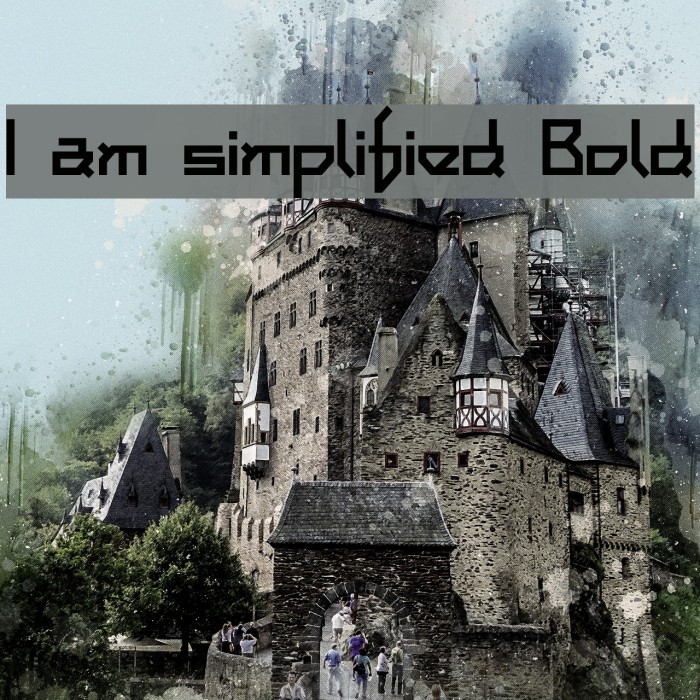 I am simplified Bold Шрифта examples