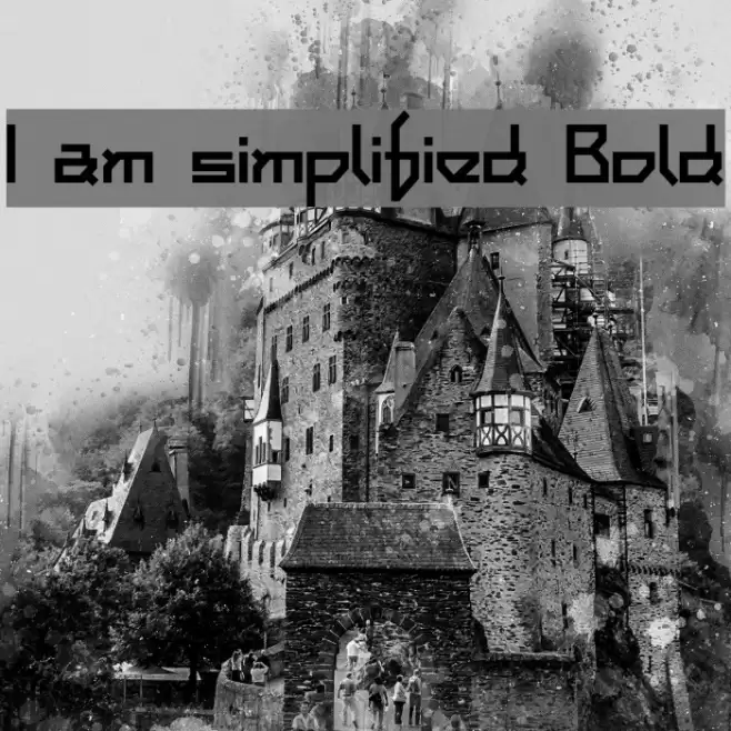 I am simplified Bold Font examples