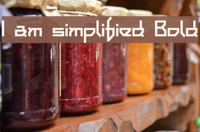 I am simplified Bold Шрифта examples