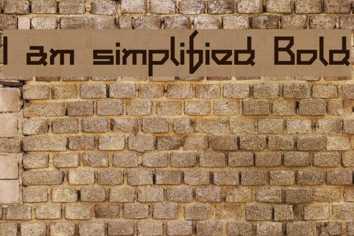 I am simplified Bold Шрифта examples