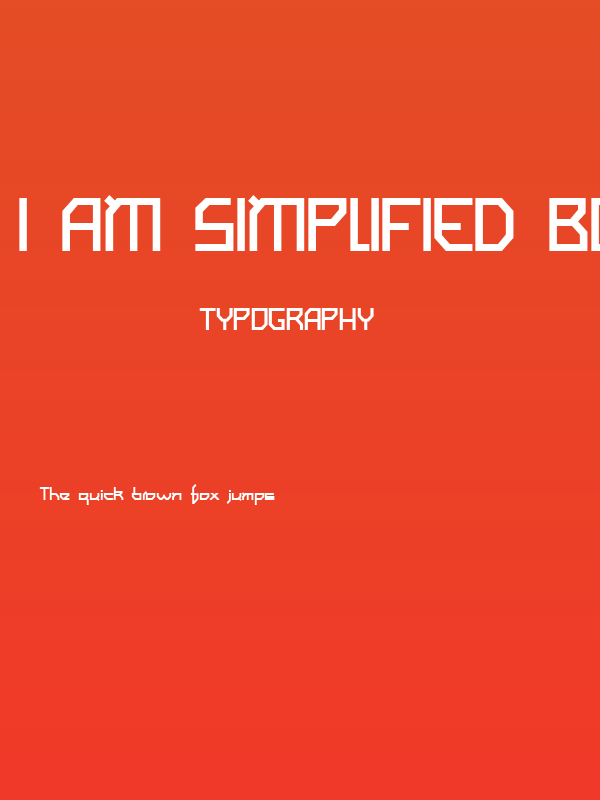 I am simplified Bold Poster
