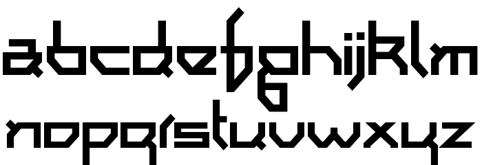 I am simplified Bold Шрифта строчной