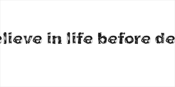 I believe in life before death Logo