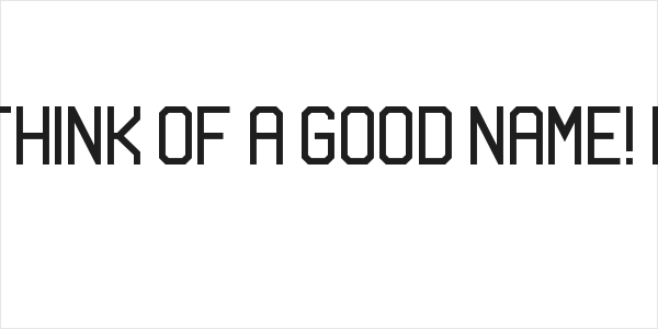 I can't think of a good name! Regular Logo