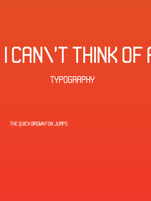 I can't think of a good name! Regular Poster