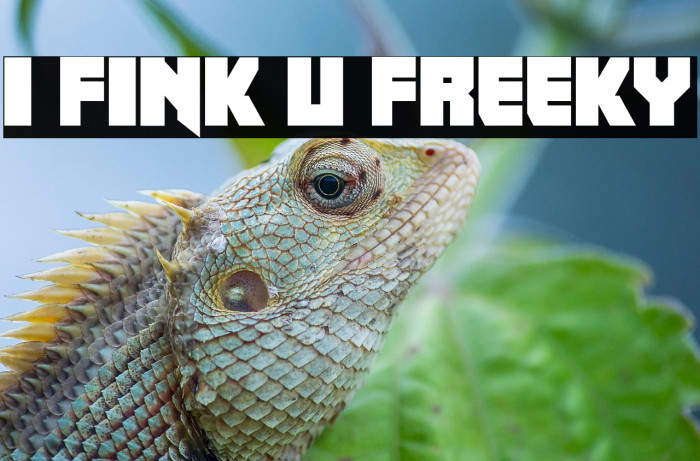 I fink u freeky Font examples