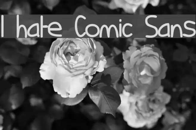 I hate Comic Sans フォント examples