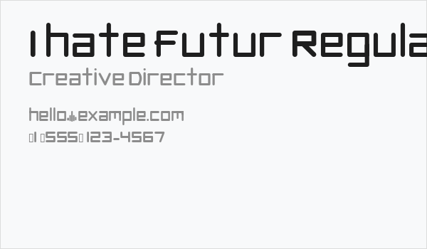 I hate futur Regular Business Card