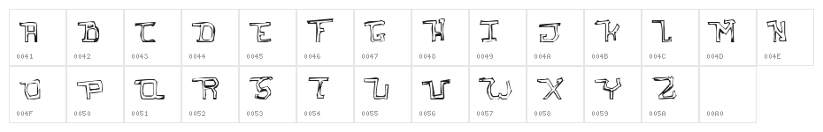 I hate you   Oddtype Character Map