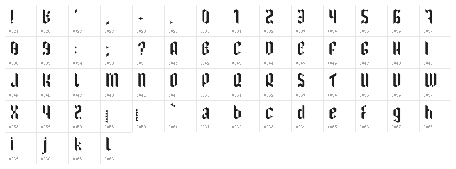 I have been waiting for youRegular Character Map