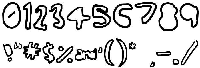 I have no insides... Font OTHER CHARS