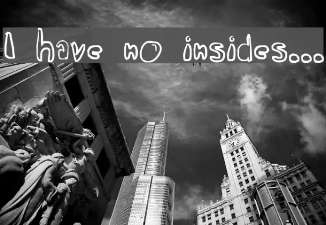 I have no insides... फ़ॉन्ट examples