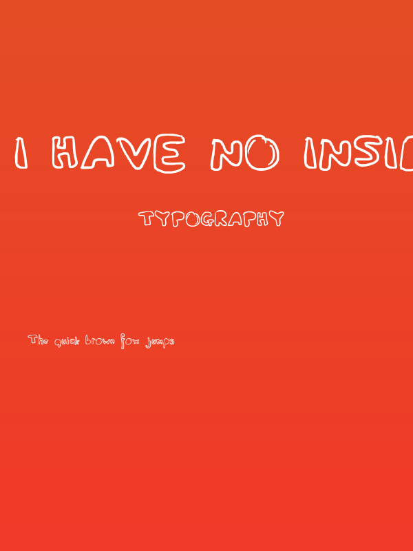 I have no insides... Poster