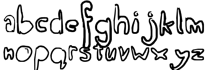 I have no insides... Font LOWERCASE