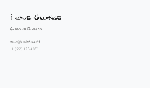 I love Grunge Business Card