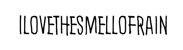 I love the smell of rain  font caratteri gratis