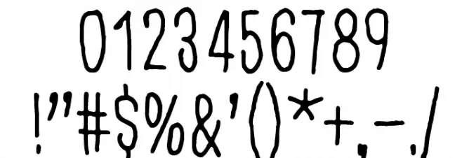 I love the smell of rain Font OTHER CHARS