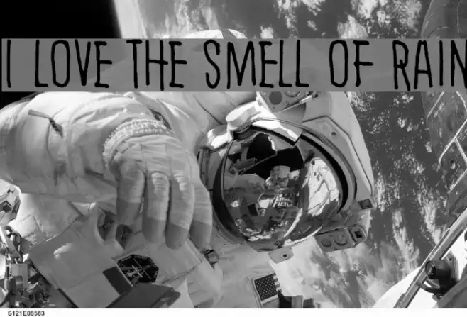 I love the smell of rain Font examples