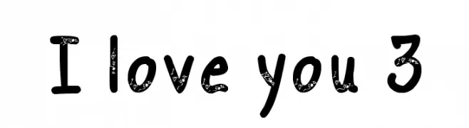 I love you 3  Frei Schriftart Herunterladen