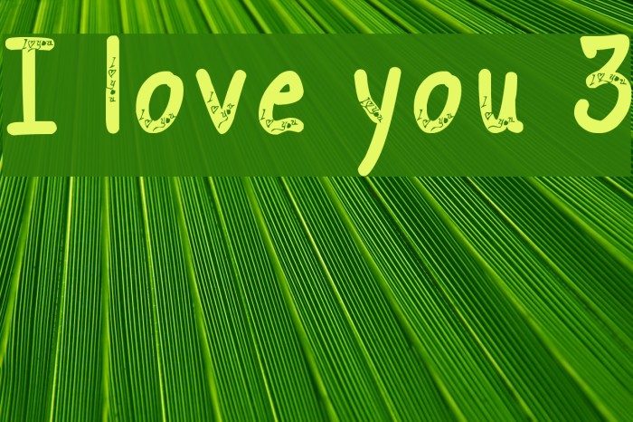 I love you 3 Example 2