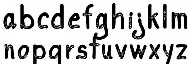 I love you 3 خط أحرف صغيرة