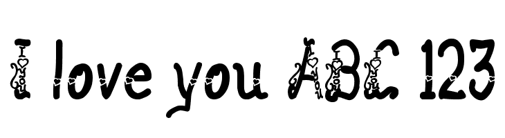 I love you ABC 123  Descarca Fonturi Gratis