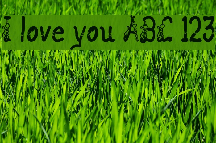 I love you ABC 123 Example 1