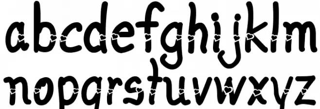 I love you ABC 123 Schriftart Kleinbuchstaben