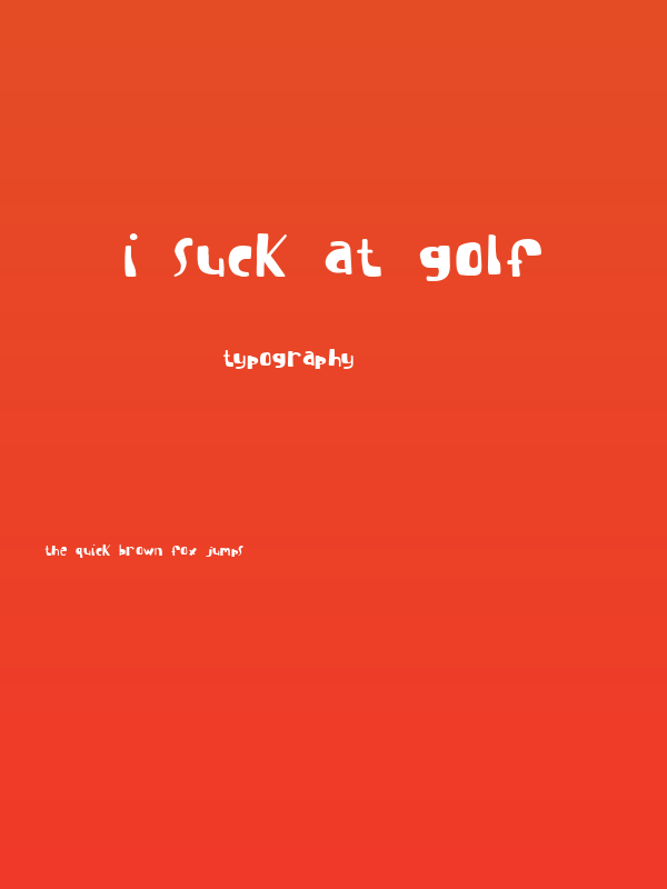 I suck at golf Poster
