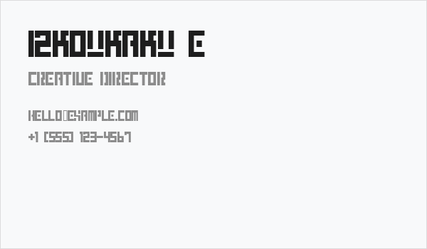 I2koukaku e Business Card