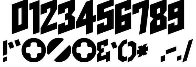 I2trigunMaximum E Font OTHER CHARS