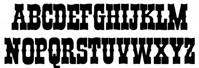 I.F.C. BOOTHILL Polices MAJUSCULES