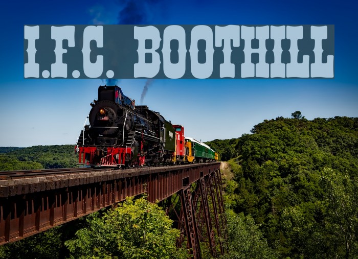 I.F.C. BOOTHILL Font examples