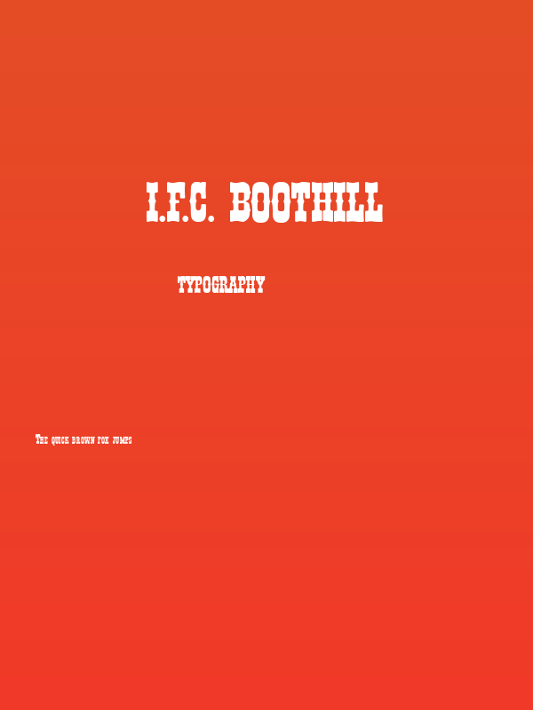 I.F.C. BOOTHILL Poster