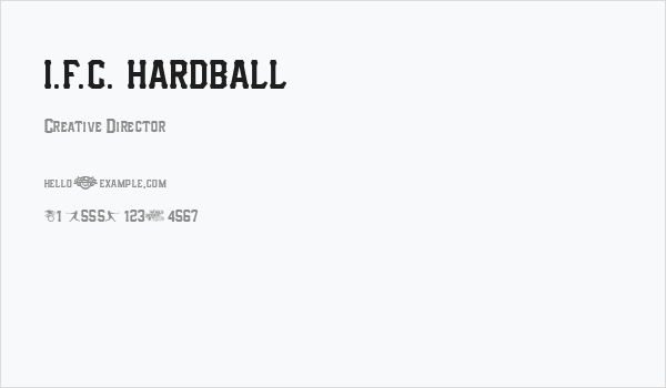 I.F.C. HARDBALL  Business Card