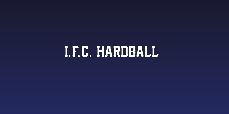 I.F.C. HARDBALL  Social Header