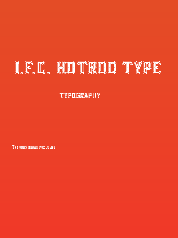 I.F.C. HOTROD TYPE Poster