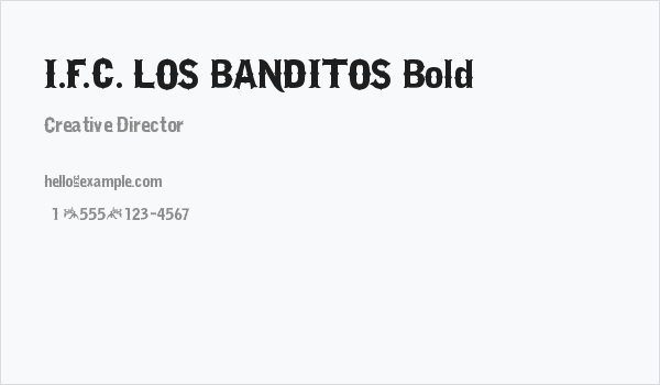 I.F.C. LOS BANDITOS Bold Business Card
