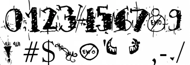 I'M NOT EMO Font OTHER CHARS