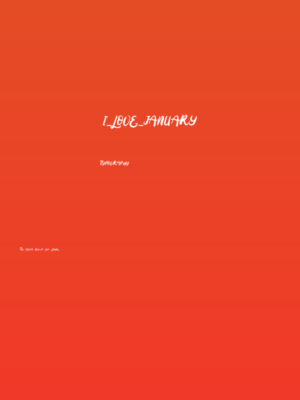 I_Love_January Poster