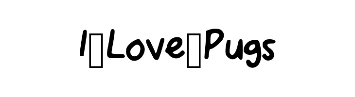 I_Love_Pugs  Free Fonts Download