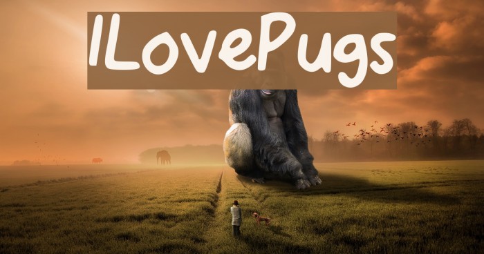 I_Love_Pugs Font examples
