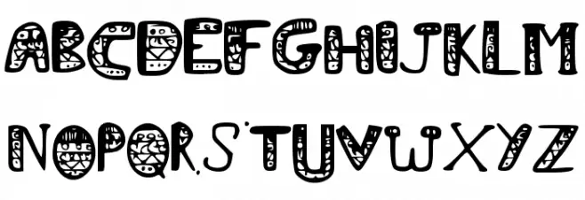 I_like_food Font UPPERCASE