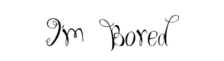 I'm Bored Font