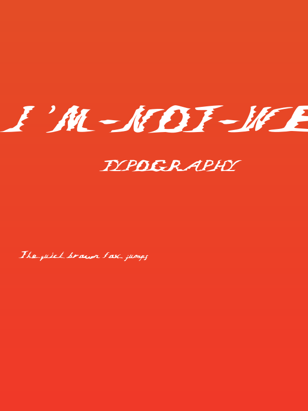 I'm-NOT-Weapon Poster